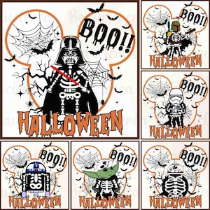 Galaxy Walking Halloween 2024 Png, Not So Scary Halloween Png, Starwars Halloween Png, Family Halloween Shirts Png, Halloween Cartoon Png
