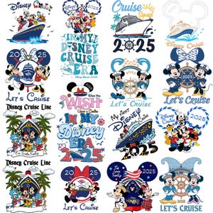 Disney Cruise 2025 Png Bundle, Disney Family Cruise 2025 Png, Mickey and Friends Cruise Trip 2025 Png, Family Vacation 2025, Disneyworld Png