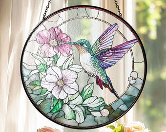 Kolibri Glasmalerei Suncatcher - Memory Sympathy Geschenk
