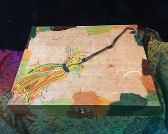 Broom Design Art Box or Travel Altar Kit, OOAK, Pagan, Wicca, Witchcraft, Magick, Hermetic, Hoodoo, Santeria, Occult, Candles