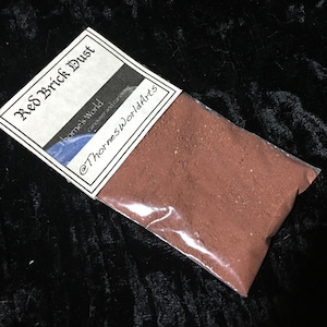Red Brick Dust Magickal Protection, Money, Love, - Spell, Witchcraft, Wicca, Hermetic, Pagan, Hoodoo, Voodoo, Voudun, Santeria, Occult