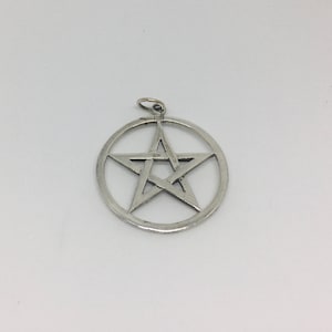 Sterling Silver Pentacle Pendant- Wicca, Hermetic, Pagan, Occult, Symbol