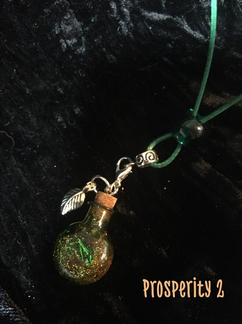 Tiny Prosperity Spell in a Bottle Talisman, Charm Spell, Witchcraft, Wicca, Hermetic, Pagan, Hoodoo, Voodoo, Voudun, Santeria, magick image 3