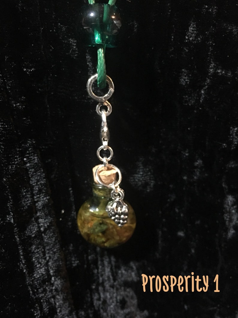 Tiny Prosperity Spell in a Bottle Talisman, Charm Spell, Witchcraft, Wicca, Hermetic, Pagan, Hoodoo, Voodoo, Voudun, Santeria, magick image 5