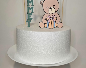 Adorno para tarta con purpurina personalizado/Decoración de cumpleaños con nombre personalizado/Decoración de fiesta hecha a mano