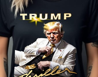 Trump Thriller Album Cover T-Shirt, Polit-Parodie, Bella Canvas Cotton Shirt