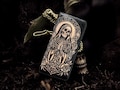 Santa Muerte Leather Carving Wallet: Italian Vegetable Tanned Long Wallet with Chain, RFID Blocking product logo