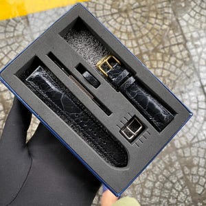 Open ended ostrich leg watch straps, Fixed lug leather watch straps, ostrich leg watch bands, 14/16/18/20/22/24 mm leather watch straps