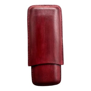 Handmade Italy Vegetable Tanned Leather Cigar Case, Leather Cigar Cases, Cigar Cover, Cigar Leather Humidor 2 to 3 tubes, Luxury Cigar Cases