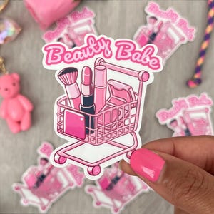 Beauty babe - Pink Vinyl sticker