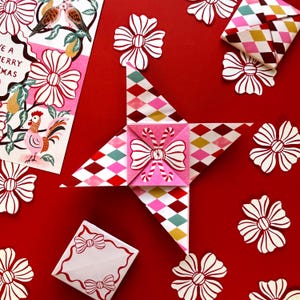 Bolsa de quebra-cabeça de Natal: download digital instantâneo / cartão de felicitações para impressão em casa - design pintado à mão / ideia exclusiva de presente de Natal