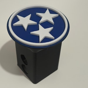 Tennessee Tri Star Hitch Cover - Durable, Custom Trailer Hitch Accessory | Veteran-owned Business |