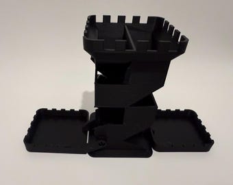 Foldable Dice Tower 3D Printed | Collapsible DnD RPG Tabletop Accessory | Portable Gamer Gift