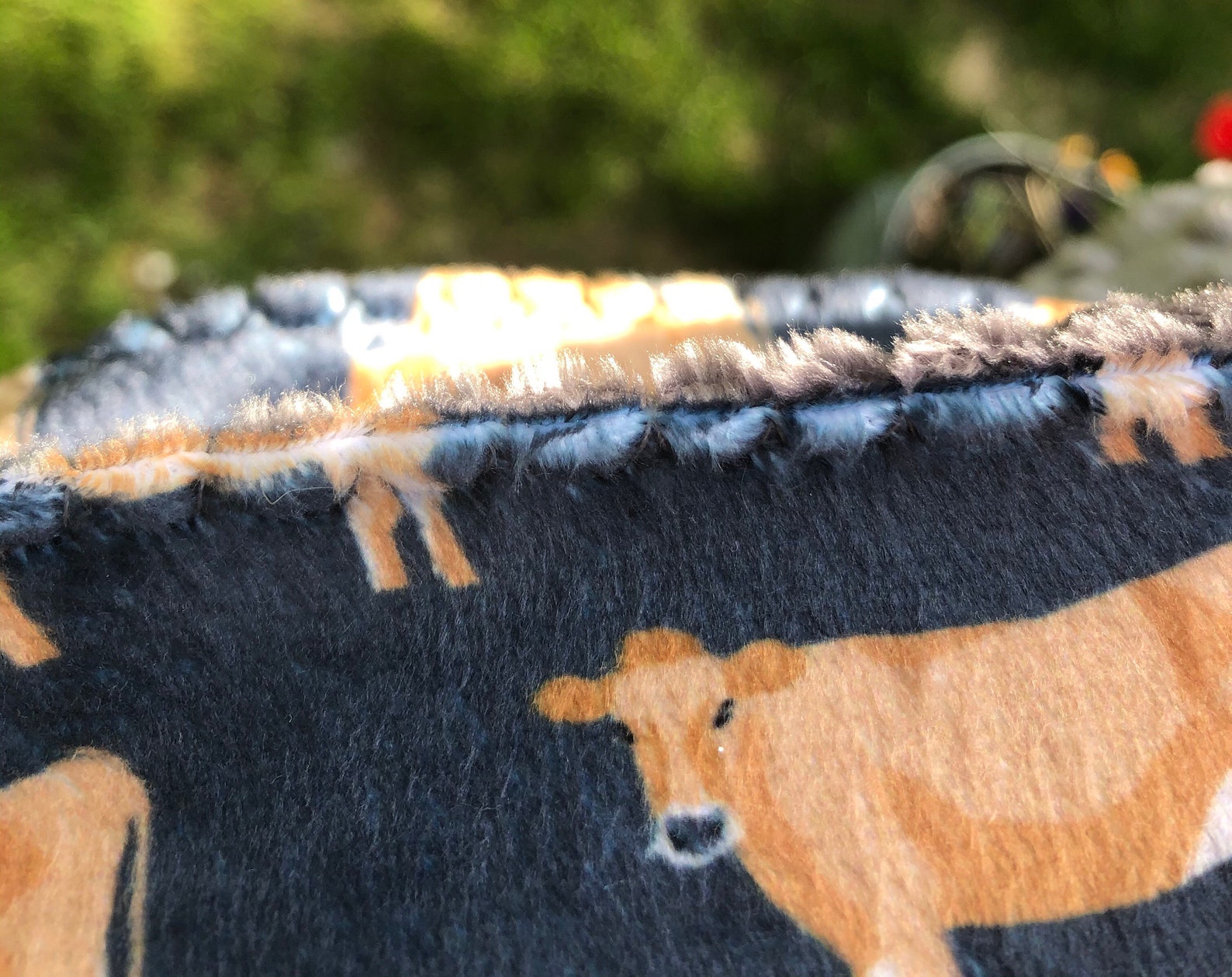 Minky baby blanket Jersey cows on gray Etsy