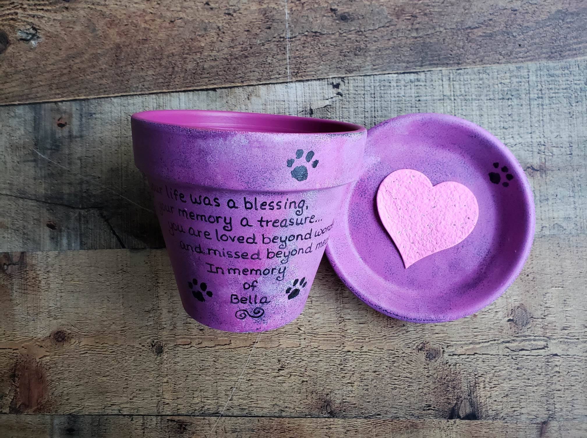 Pet Memorial Large Flower Pot Pet Garden Memorial Dog Etsy