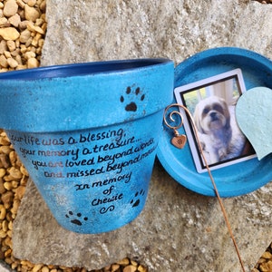 Pet Loss Gift Personalized Dog Memorial Garden Cat Memorial Pet Loss Sympathy Cat Loss Sympathy Herb Planters Rainbow Bridge image 6