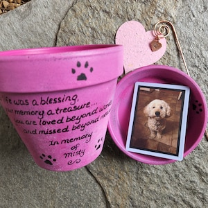 Personalized Pet Memorial Dog Memorial Gift Cat Memorial Gift Pet Sympathy Pet Loss Sympathy Pet Loss Gift Sympathy Dog Gift Hot Pink