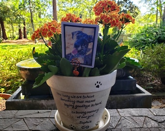 Pet Loss Gift | Dog Memorial Gift | Cat Memorial Gift | Pet Memorial Gift | Rainbow Bridge Gift | Memorial Planter | Garden Pet Memorial