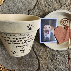 Dog Memorial Planter, Pet Loss Gift, Dog Memorial Gift, Cat Memorial Gift, Pet Memorial Gift, Painted Flower Pot, Garden Pet Memorial image 4
