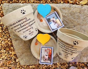 Pet Loss Gift | Dog Memorial Gift | Cat Memorial Gift | Painted Flower Pot | Memorial Planter | Garden Pet Memorial | Pet Sympathy Gift