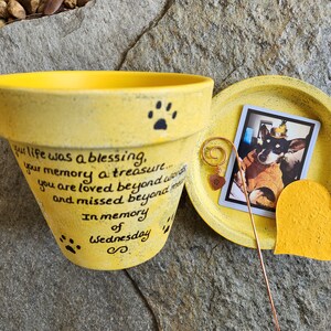 Pet Loss Gift Personalized Dog Memorial Garden Cat Memorial Pet Loss Sympathy Cat Loss Sympathy Herb Planters Rainbow Bridge image 9