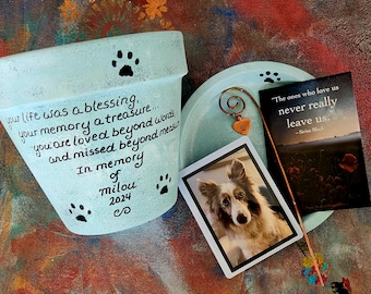Pet Memorial Planter with Name · Personalized Pet Loss Gift · Dog or Cat Memorial Gift · Pet Sympathy Gift · Remembrance Planter