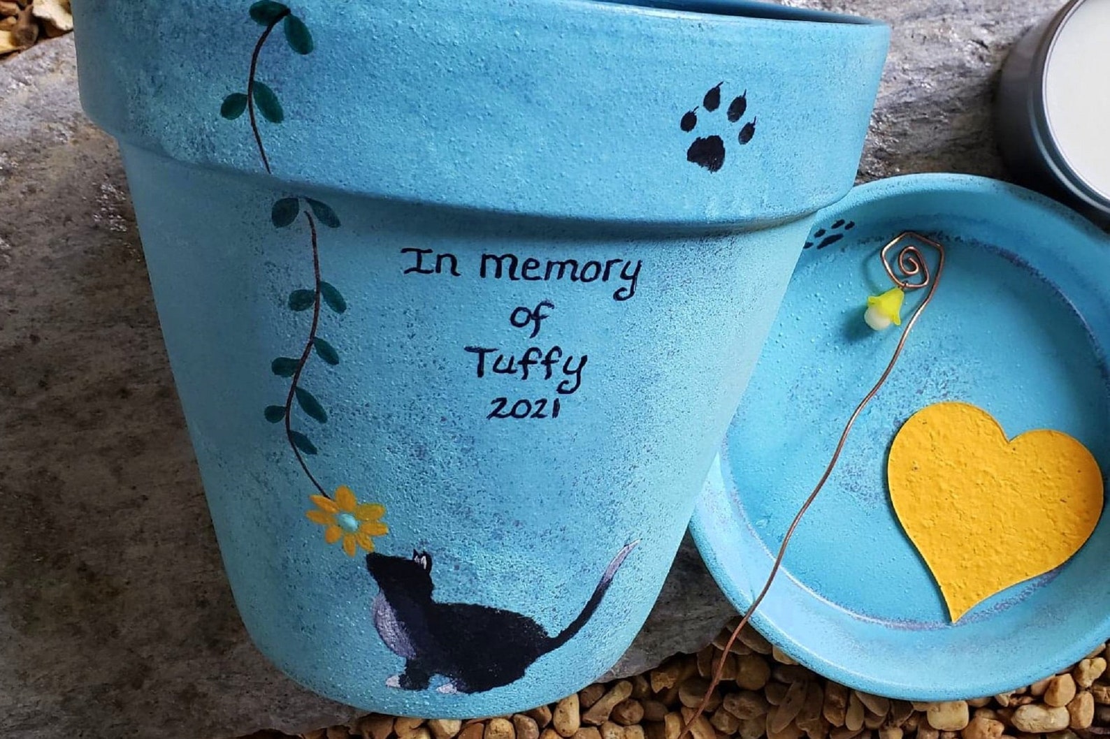 Memorial Gift for Cat Cat Memorial Gift Garden Cat Memorial Etsy