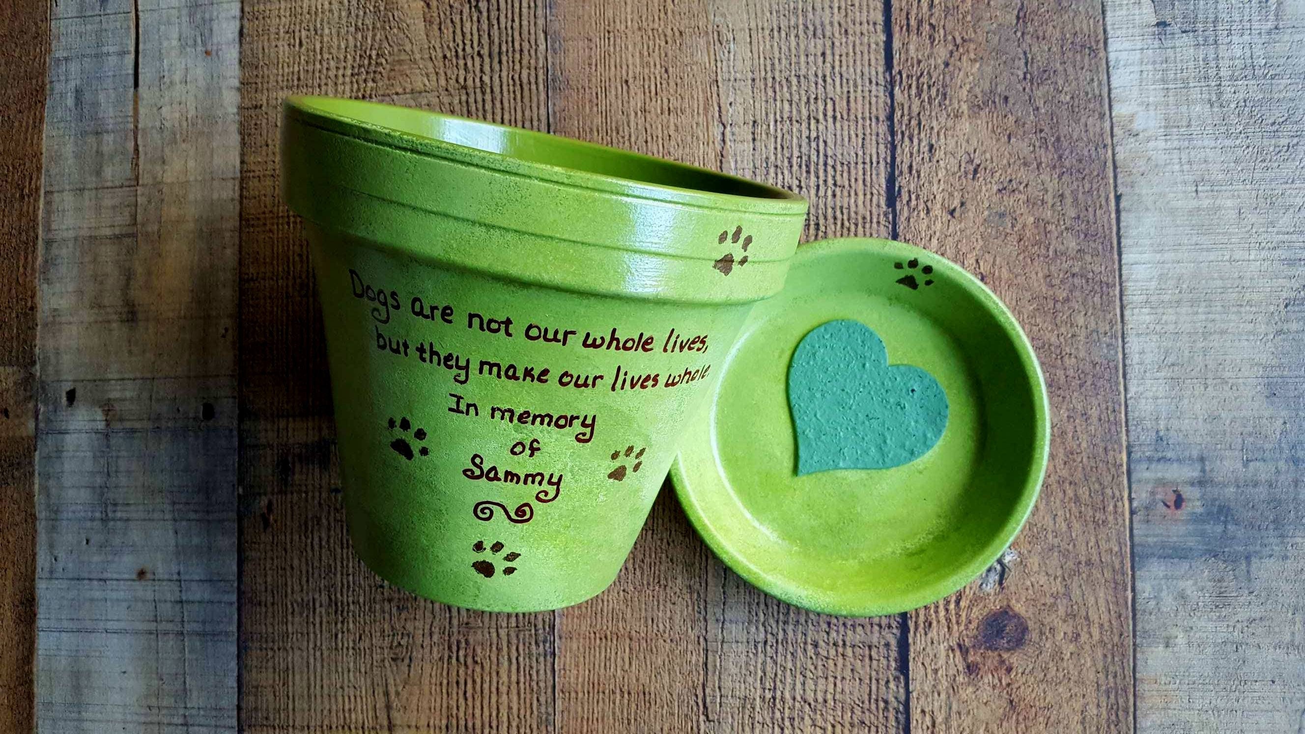 Sympathy Pet Gift Pet Memorial Planter Large Flower Pot Etsy