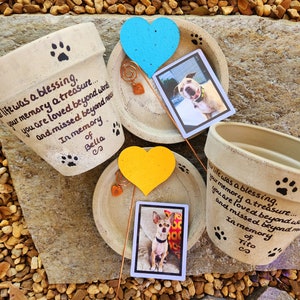 Pet Loss Gift Personalized Dog Memorial Garden Cat Memorial Pet Loss Sympathy Cat Loss Sympathy Herb Planters Rainbow Bridge image 4