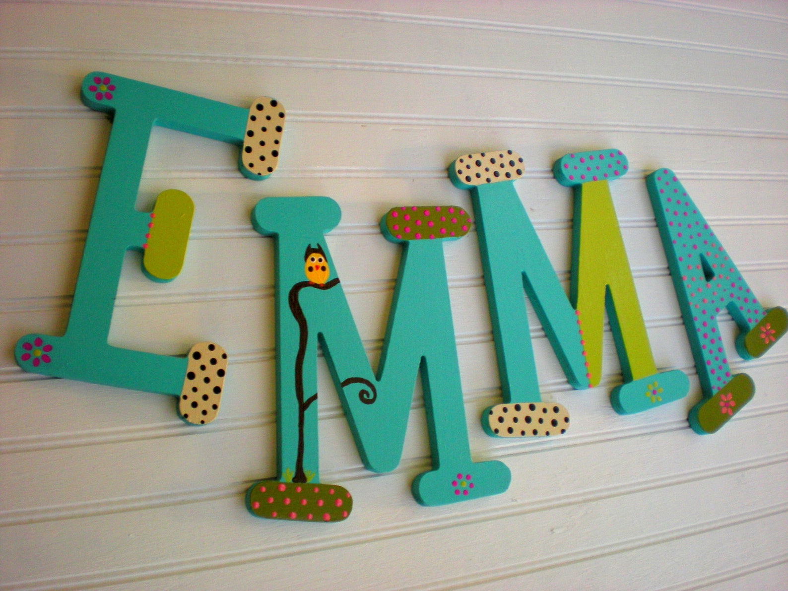 Name Art for Kids Nursery Wall Art Name Wall Letters Art Etsy