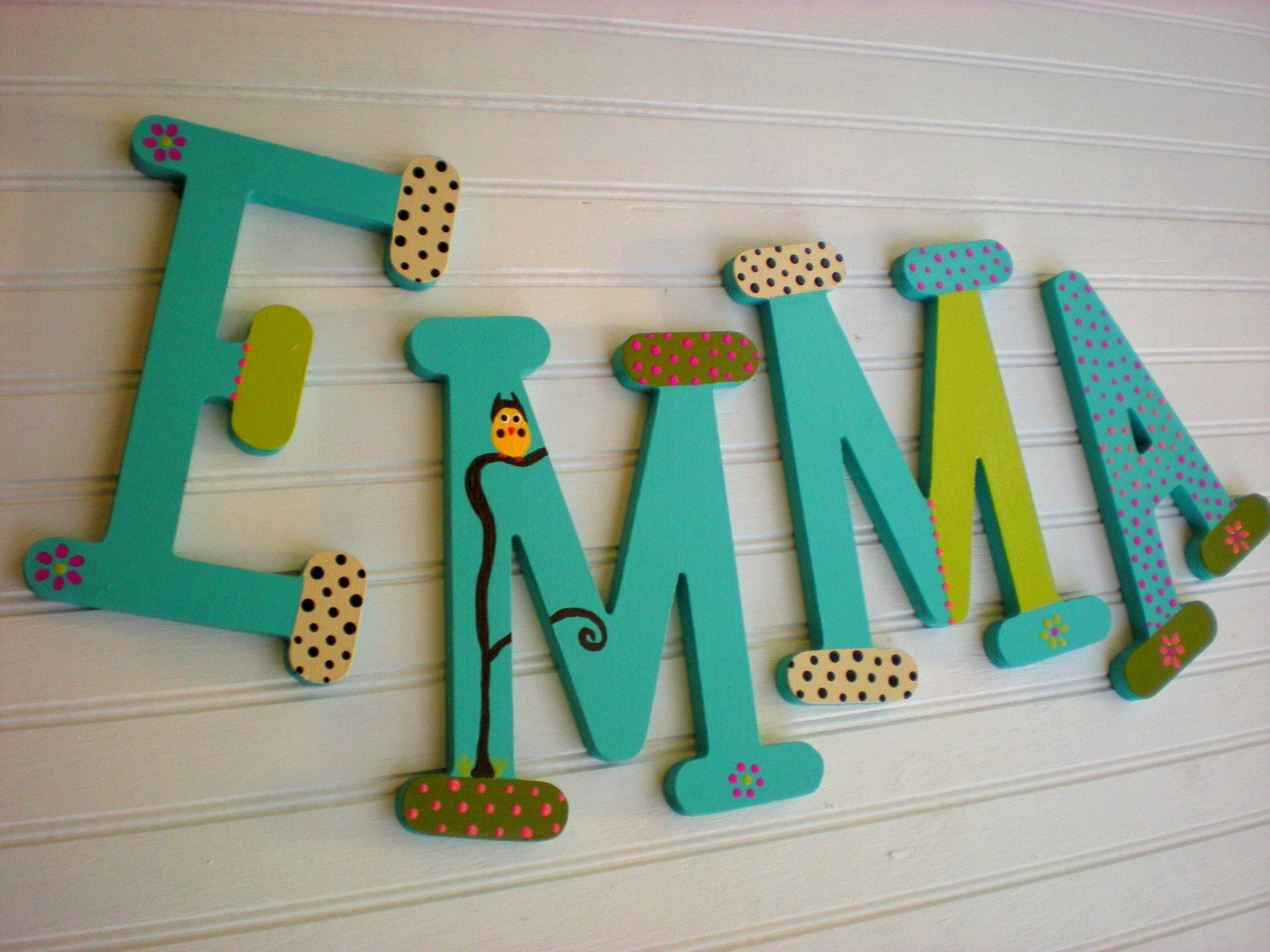 Baby Name Letters Nursery Wall Art Name Wall Letters Art Etsy