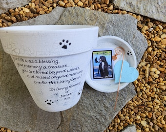 Pet Loss Gift | Personalized Dog Memorial | Garden Cat Memorial | Pet Loss Sympathy | Cat Loss Sympathy | Herb Planters | Rainbow Bridge