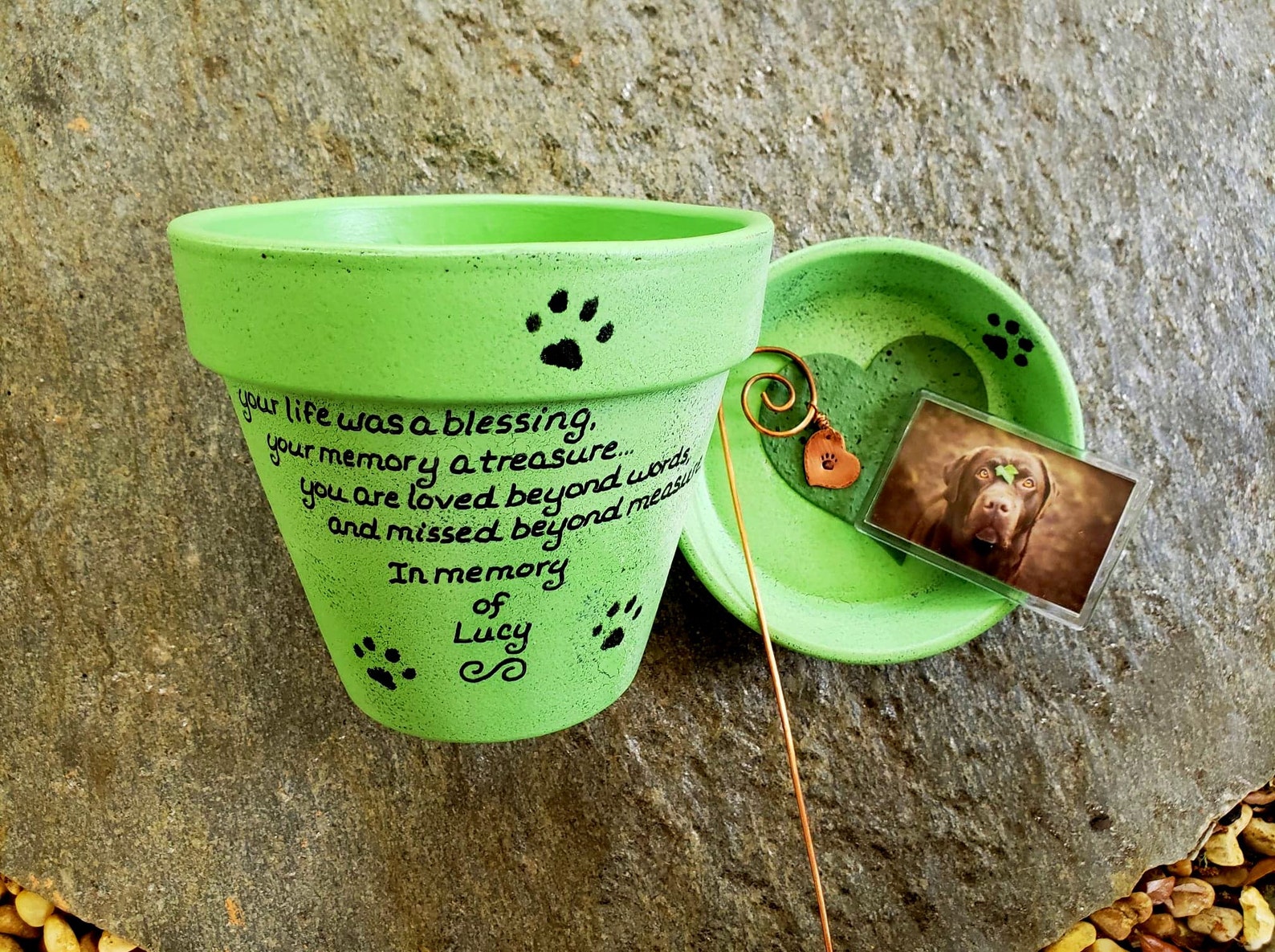 Memorial Gift for Dog Memorial Planter Garden Memorial for Etsy