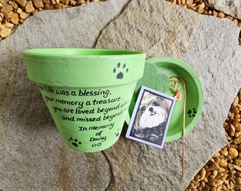 Dog Sympathy Gift Planter, Pet Memorial with Photo, Pet Memorial Planter, Memorial Gift Dog, Memorial Gift Cat, Garden Pet Memorial