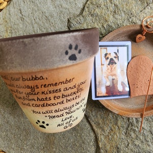 Dog Memorial Planter, Pet Loss Gift, Dog Memorial Gift, Cat Memorial Gift, Pet Memorial Gift, Painted Flower Pot, Garden Pet Memorial image 6