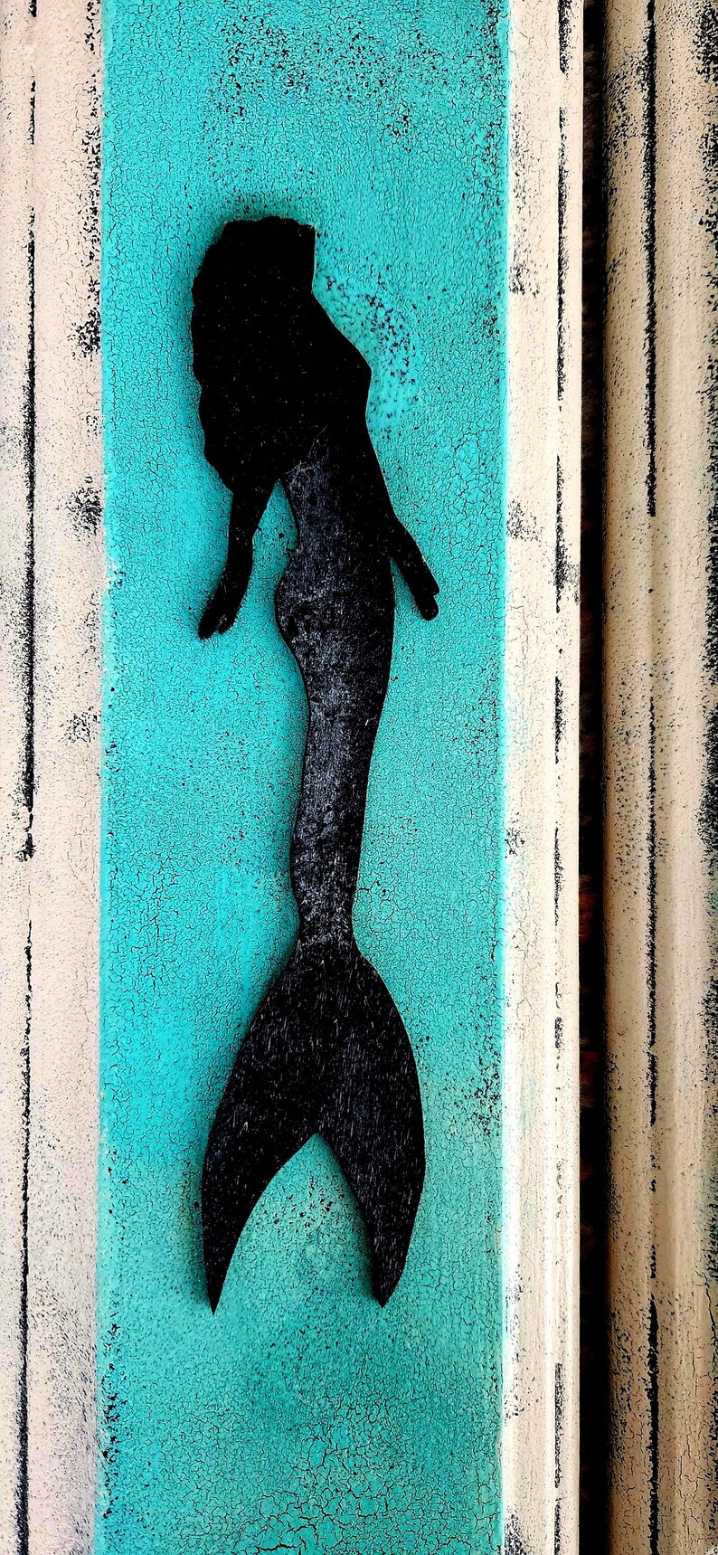 Rustic Mermaid Wall Art • Coastal Mermaid Decor • Reclaimed Wood ...