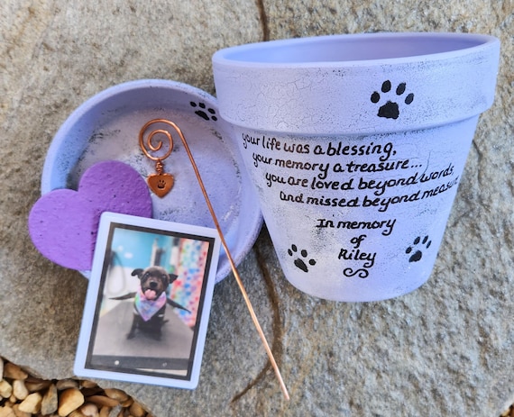 Pet Sympathy Gift · Pet Loss Gift · Personalized Pet Memorial Planter · Dog or Cat Memorial Gift · Pet Loss Keepsake · Garden Memorial