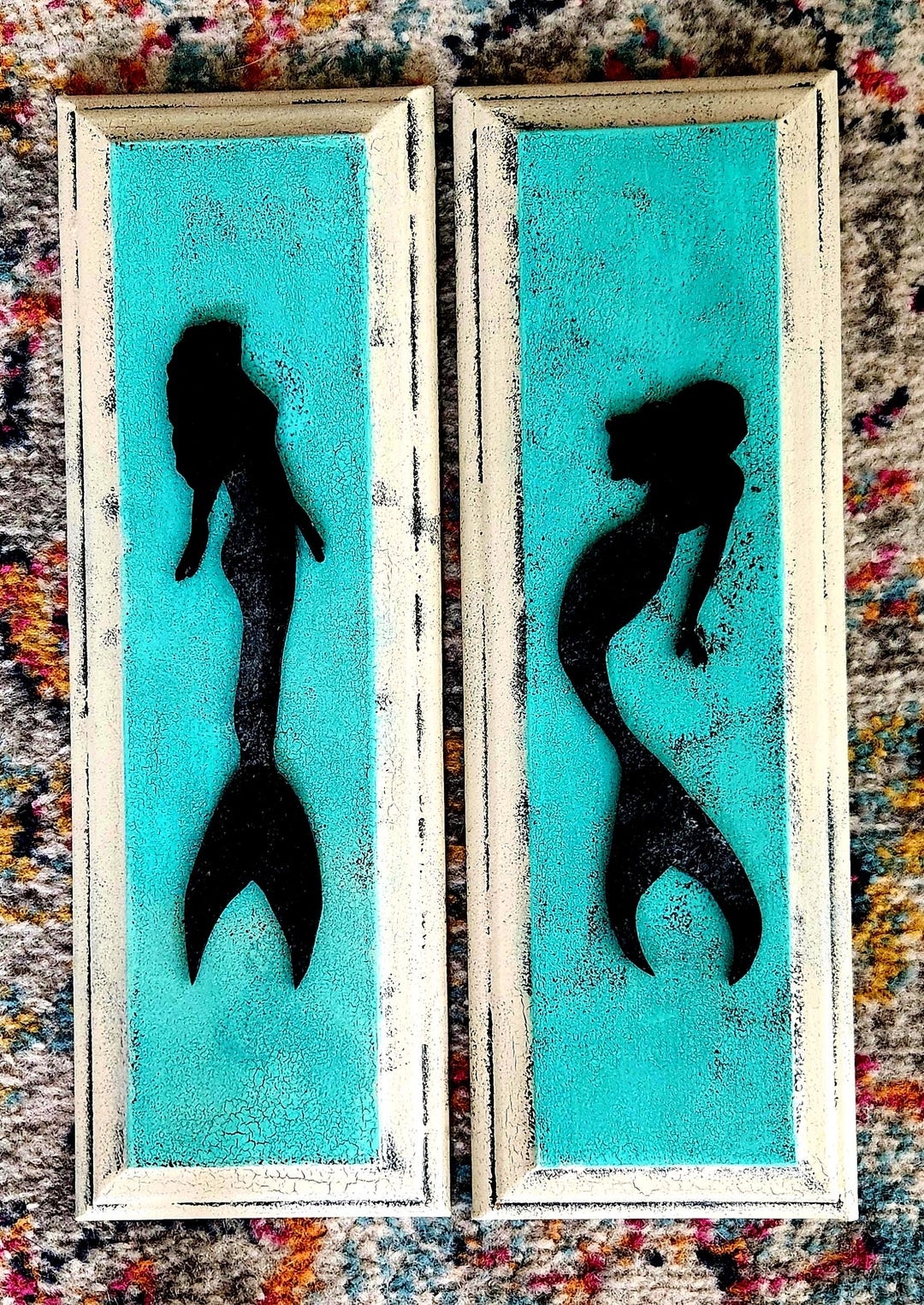 Rustic Mermaid Wall Art • Coastal Mermaid Decor • Reclaimed Wood ...