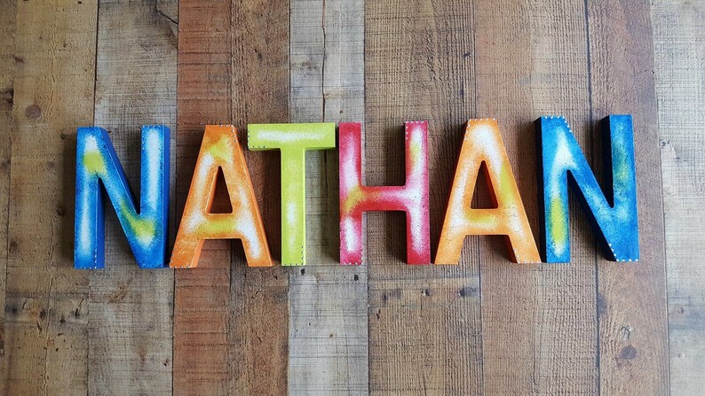 Boy Name Letters Rustic Wall Letters Nursery Letters | Etsy