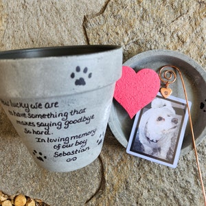 Dog Memorial Planter, Pet Loss Gift, Dog Memorial Gift, Cat Memorial Gift, Pet Memorial Gift, Painted Flower Pot, Garden Pet Memorial image 5