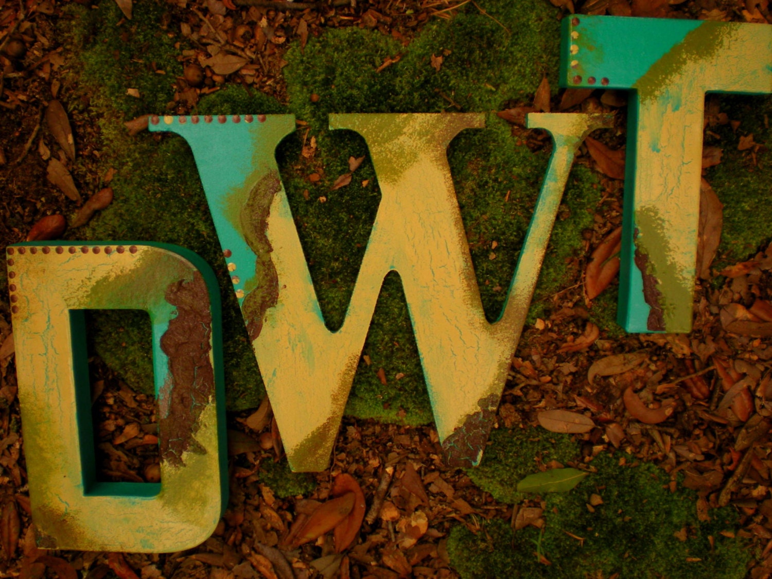 Painted Wall Initials Name Wall Letters Set of Three | Etsy