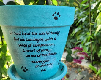 Veterinarian Thank You Gift · Pet Care Appreciation Gift · Gift for Vet or Pet Sitter · Dog Walker Gift · Personalized Planter