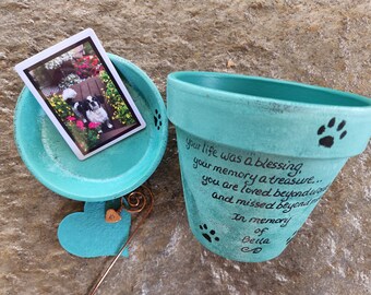 Pet Memorial Sympathy, Pet Memorial, Pet Sympathy, Dog Loss Sympathy, Memorial Planter, Pet Loss Gift Cat, Pet Loss Gift Dog, Garden Memory