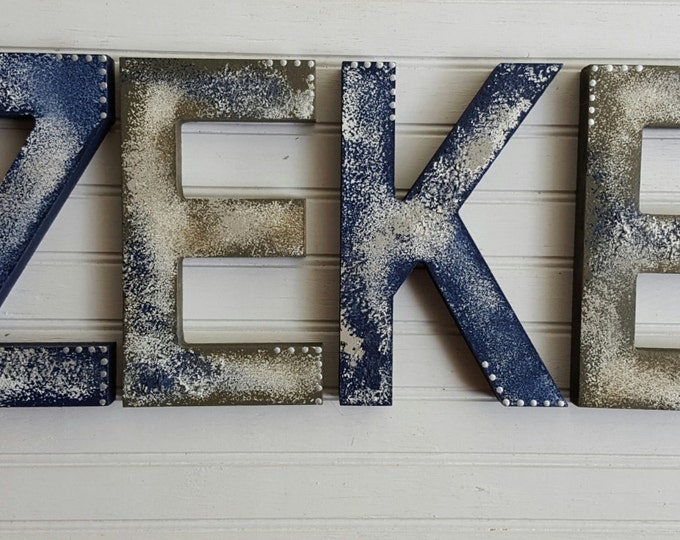 Boy Name Letters Rustic Wall Letters Nursery Letters Etsy