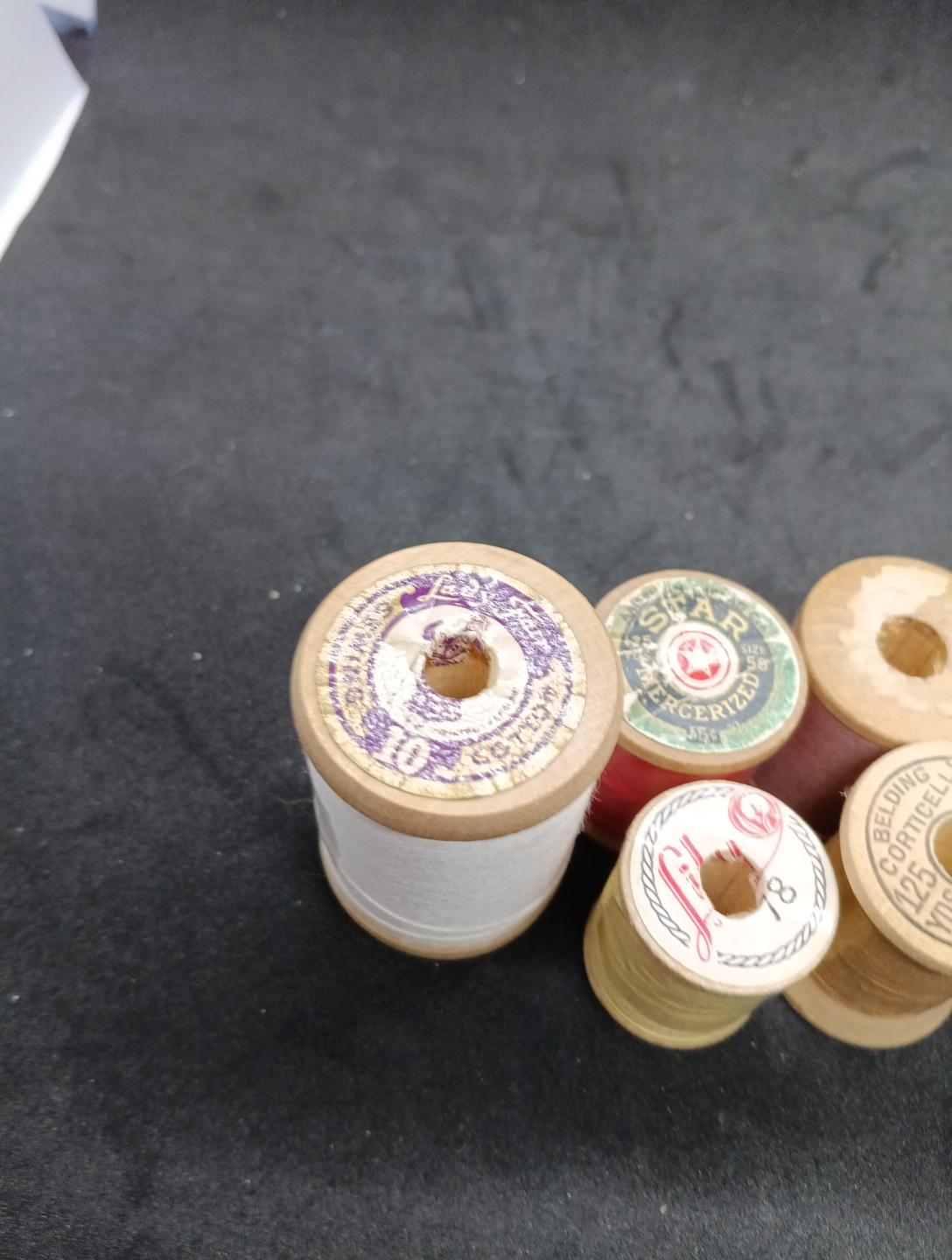 Vintage Wooden Sewing Thread Spools - Etsy