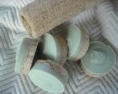 Peppermint Tea Tree Loofah Foot Soap Scrub Soap Cold Process Soap Goats Milk Soap Includes Cotton foot stamped drawstring bag