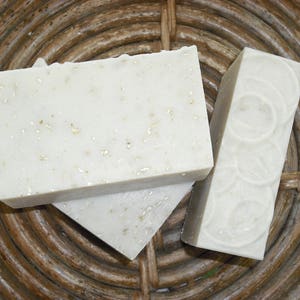 Pumice Soap / For Mechanics, Gardeners or anyone with dirt ridden hands / Pumice Powder, Neem Oil, Oatmeal / Handmade Exfoliation Soap image 2
