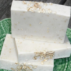Neem Oil Oatmeal Soap / for Sensitive Skin / Handmade Cold Process Soap