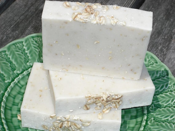 Neem Oil Oatmeal Soap / for Sensitive Skin / Handmade Cold Process Soap