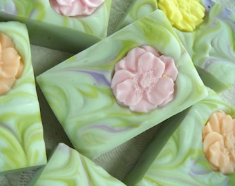 Honeysuckle Soap Bar 5 + oz. / Spring Showers Cold Process Handmade Soap